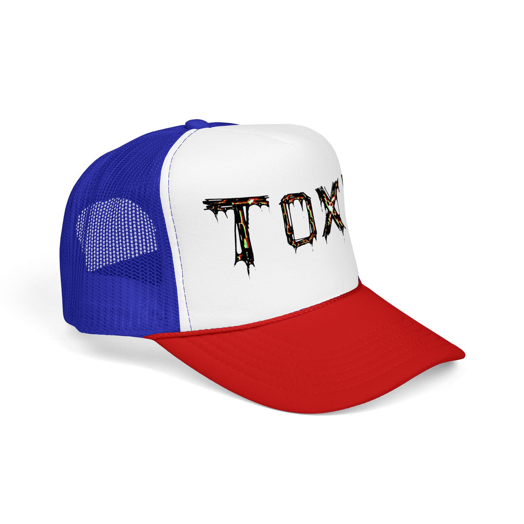 TOXIK Trucker Hat — Distressed Grunge Foam Mesh Cap