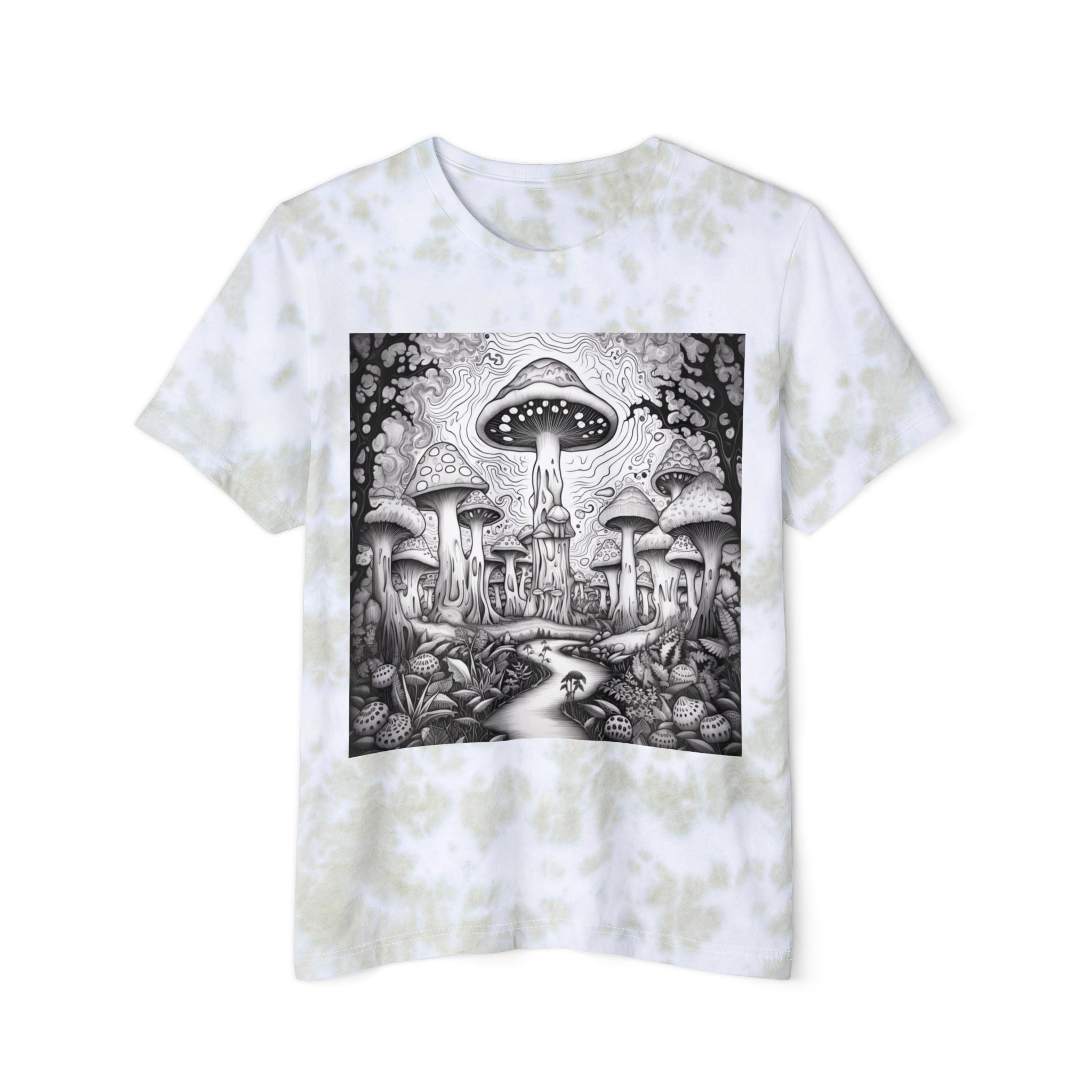 Psychedelic Mushroom Skull Tie-Dye T-Shirt