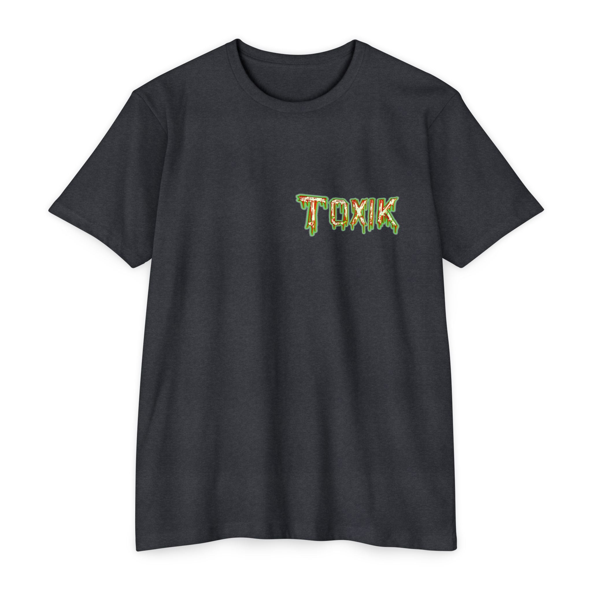 TOXIK Skull & Cannabis Graphic T‑Shirt — Neon Psychedelic Streetwear