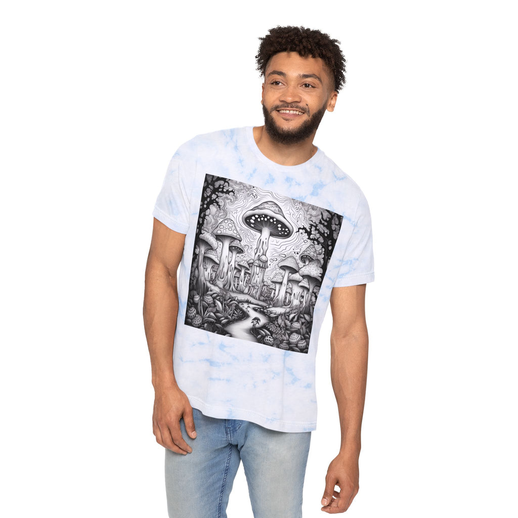 Psychedelic Mushroom Skull Tie-Dye T-Shirt