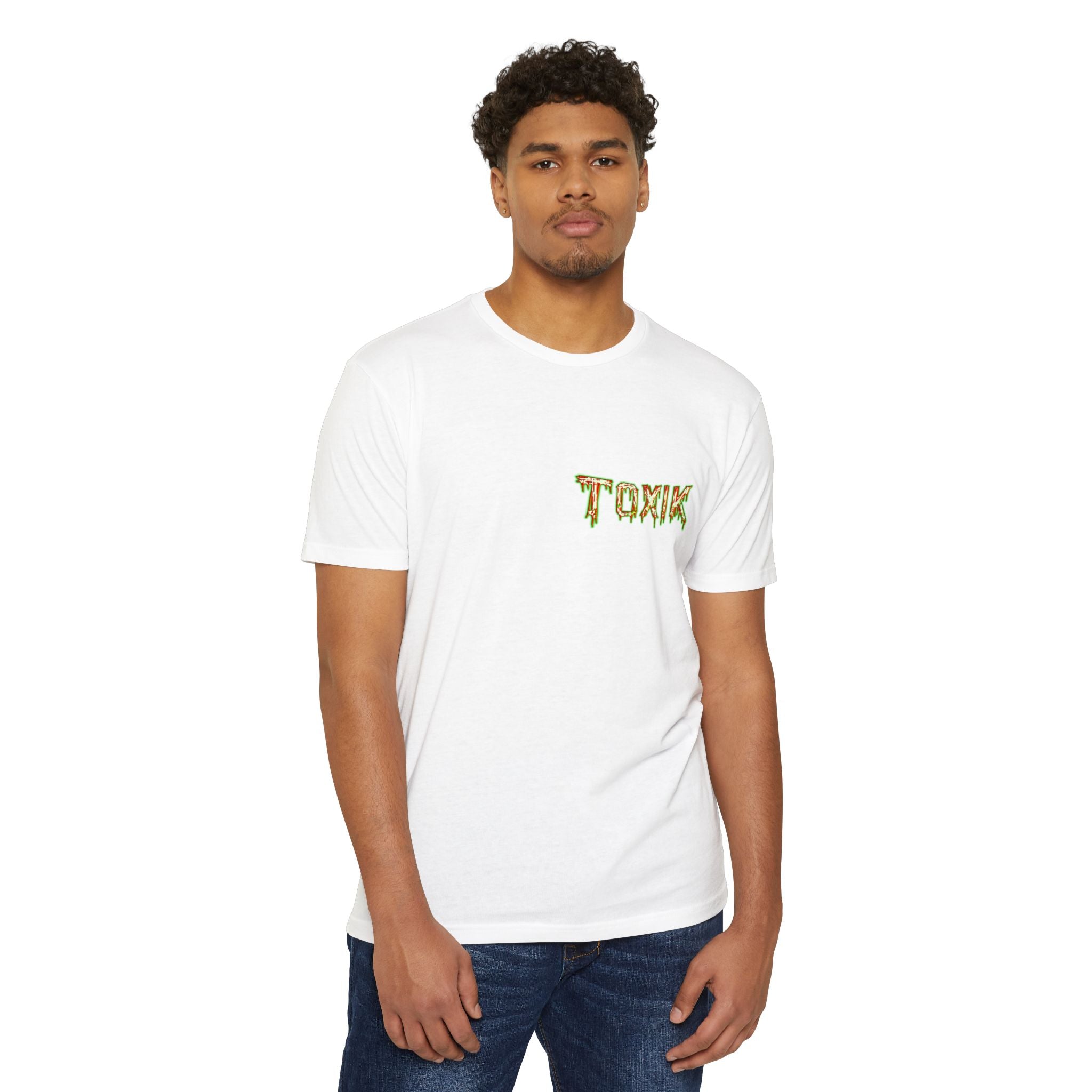 TOXIK Skull & Cannabis Graphic T‑Shirt — Neon Psychedelic Streetwear