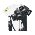 Post-Apocalyptic Gas Mask Tee with Green Radioactive Symbol