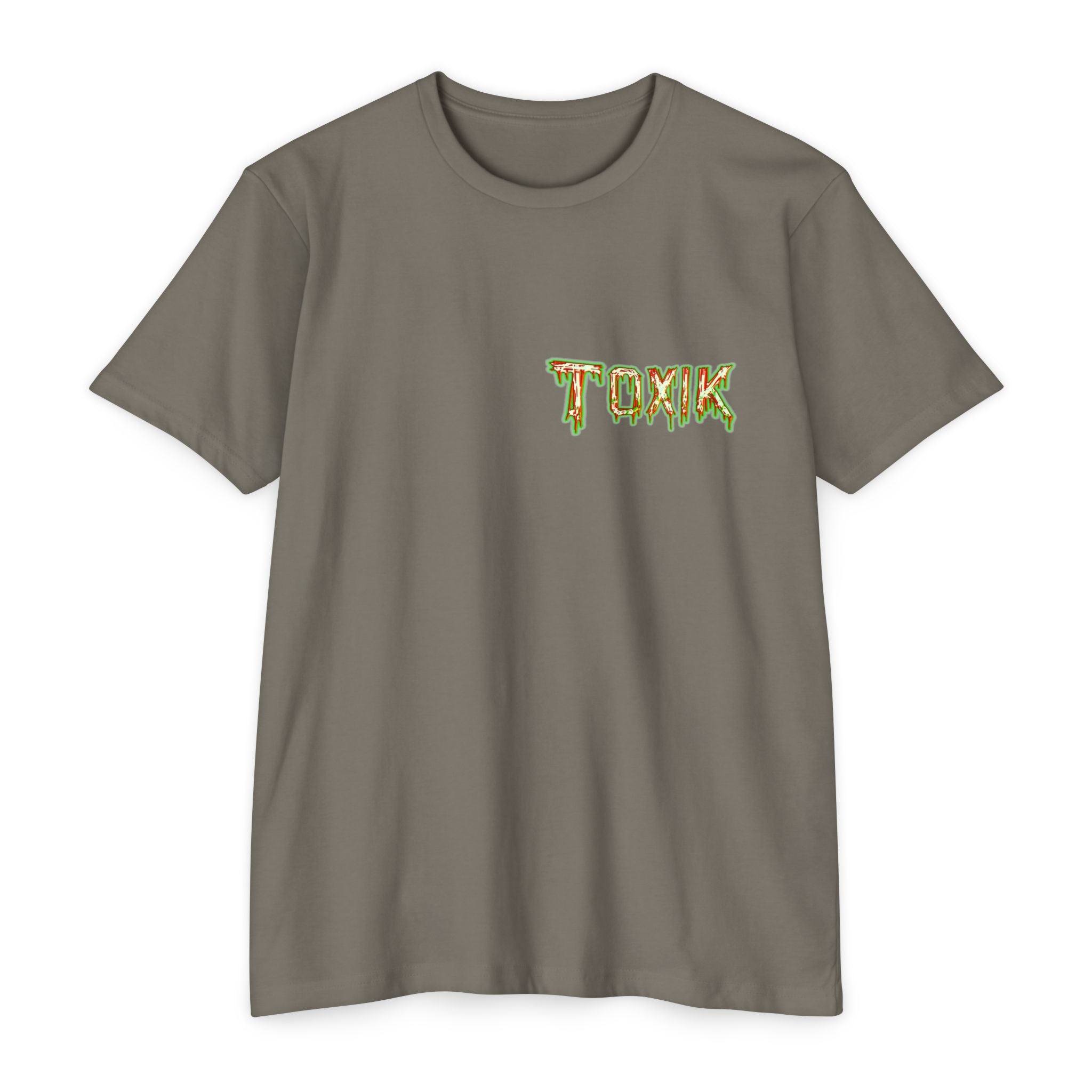 TOXIK Skull & Cannabis Graphic T‑Shirt — Neon Psychedelic Streetwear