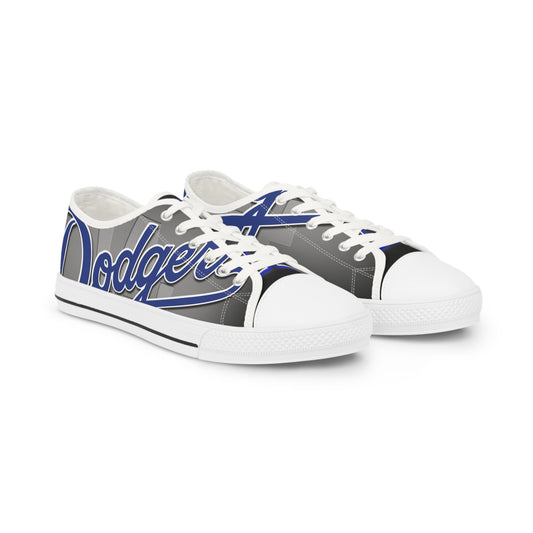 Dodgers Script Low Top Sneakers — Men’s Baseball Fan Shoes