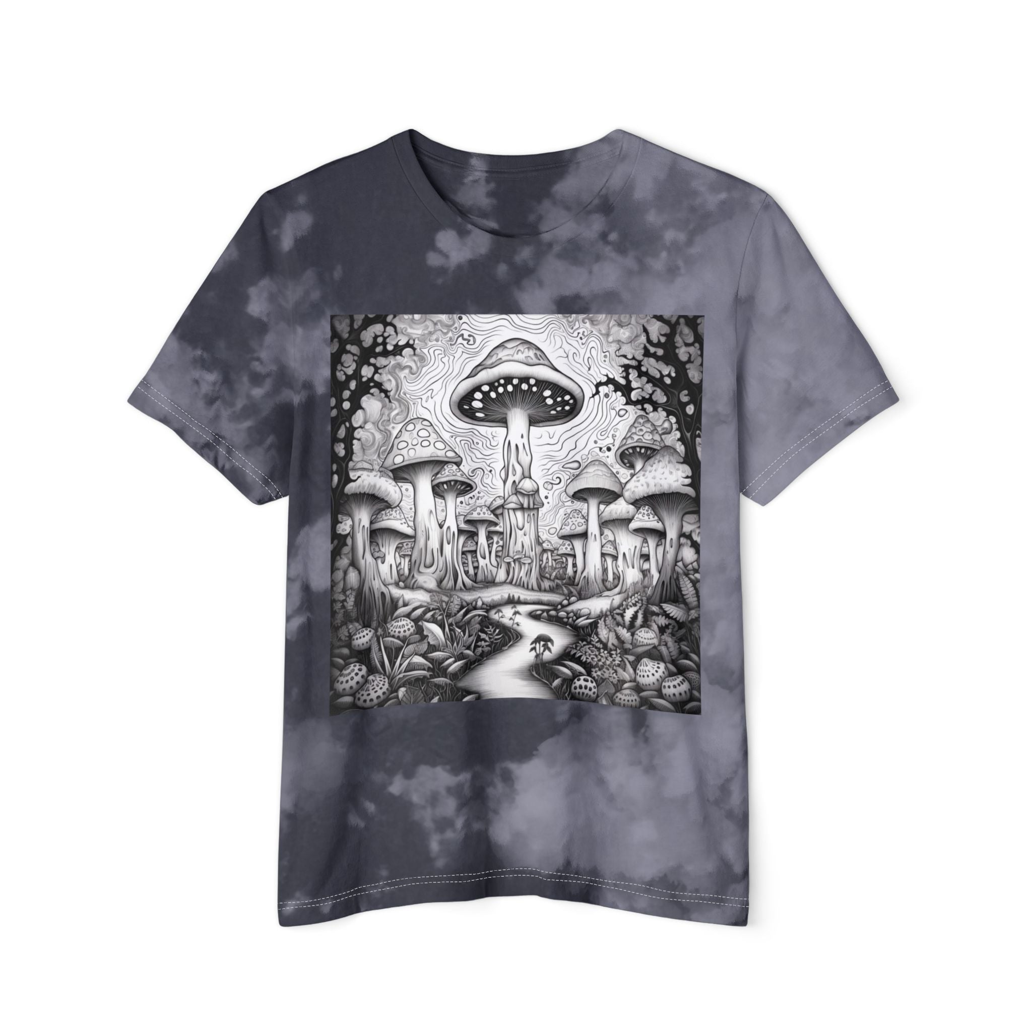 Psychedelic Mushroom Skull Tie-Dye T-Shirt