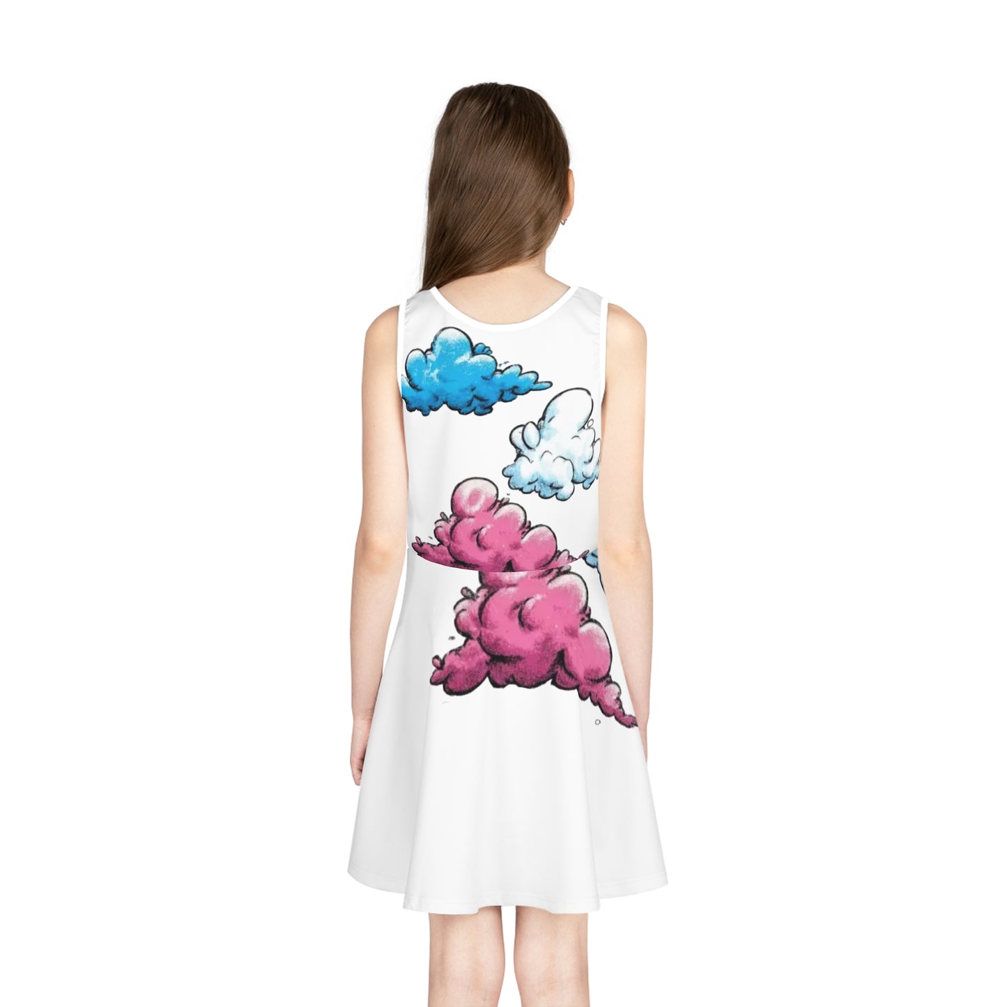 Daydream Clouds Sundress — Girls' Sleeveless Twirl Dress