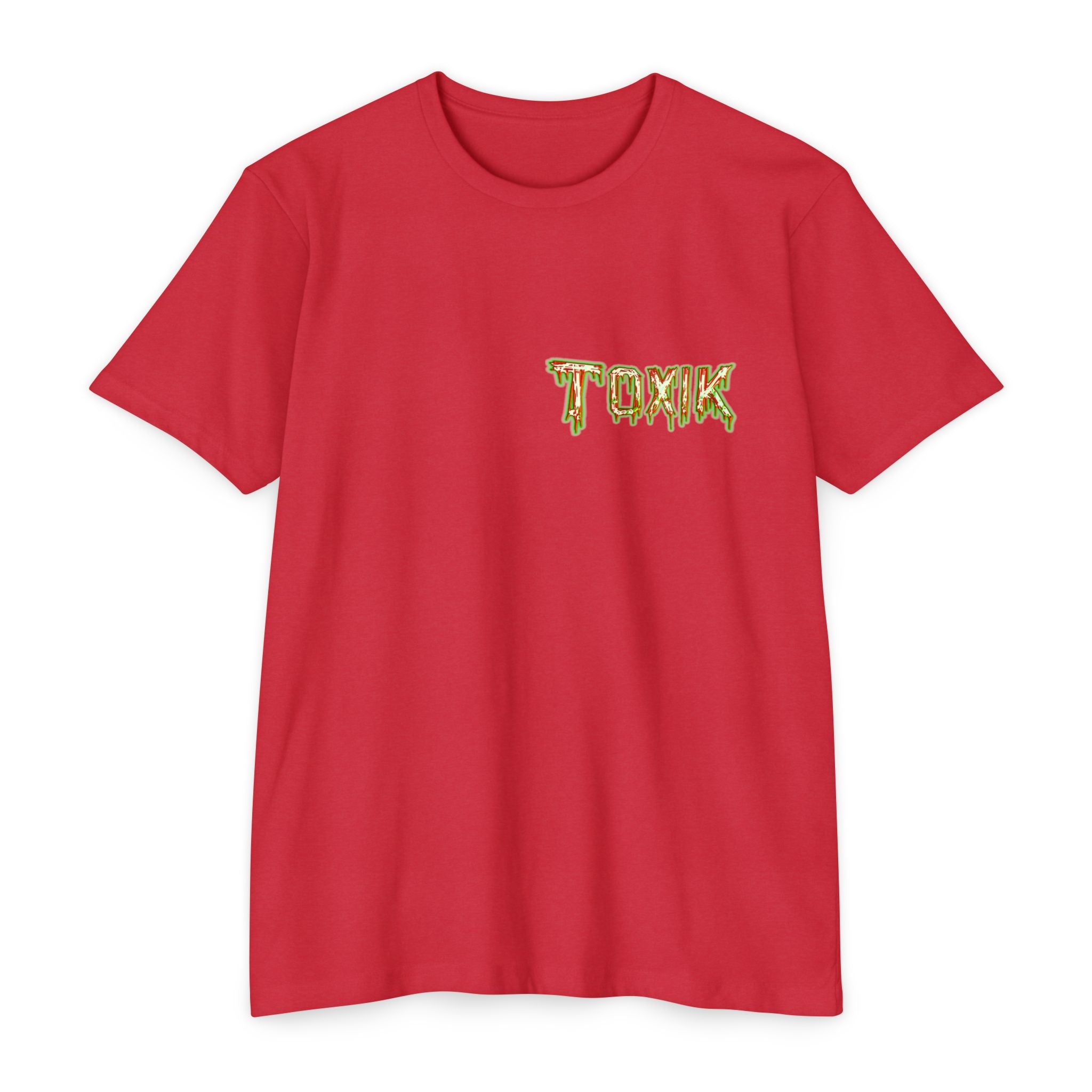 TOXIK Skull & Cannabis Graphic T‑Shirt — Neon Psychedelic Streetwear