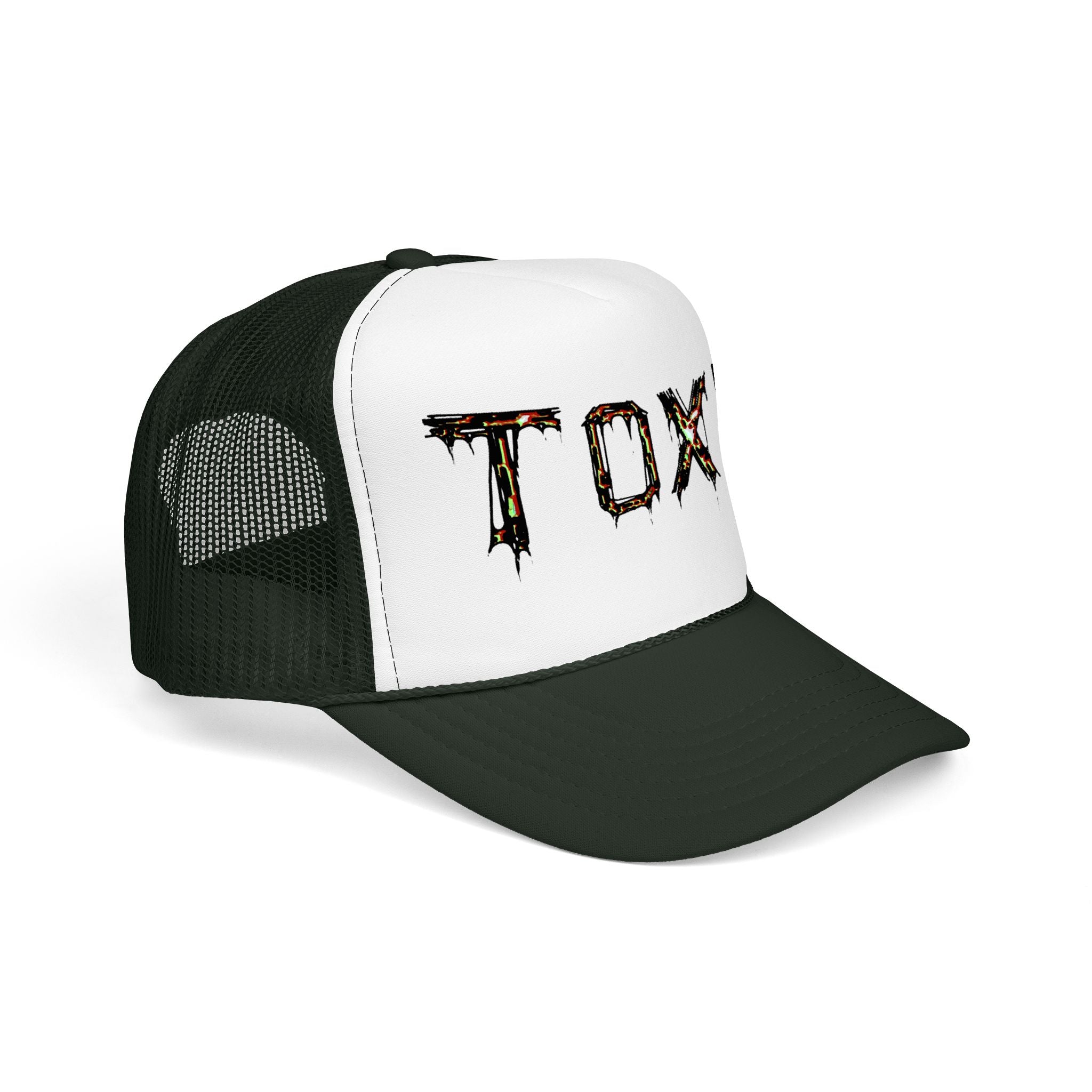 TOXIK Trucker Hat — Distressed Grunge Foam Mesh Cap