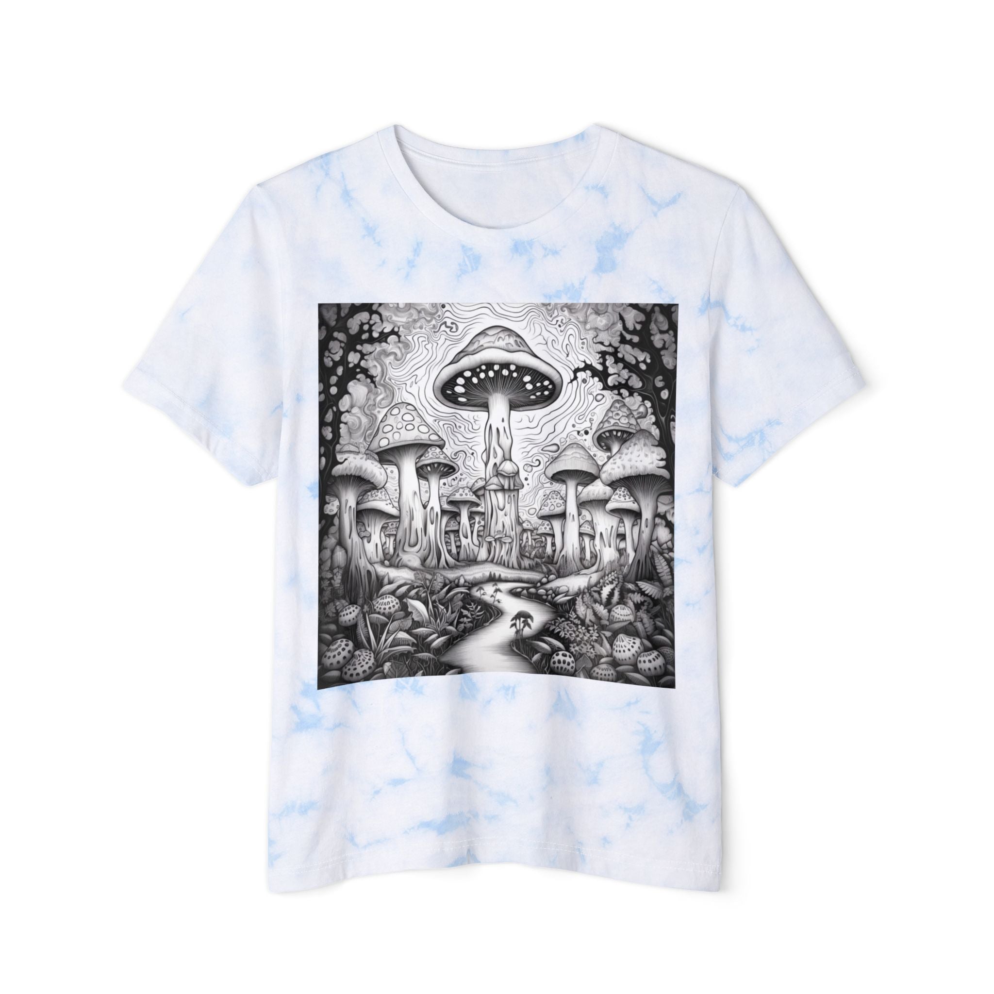 Psychedelic Mushroom Skull Tie-Dye T-Shirt
