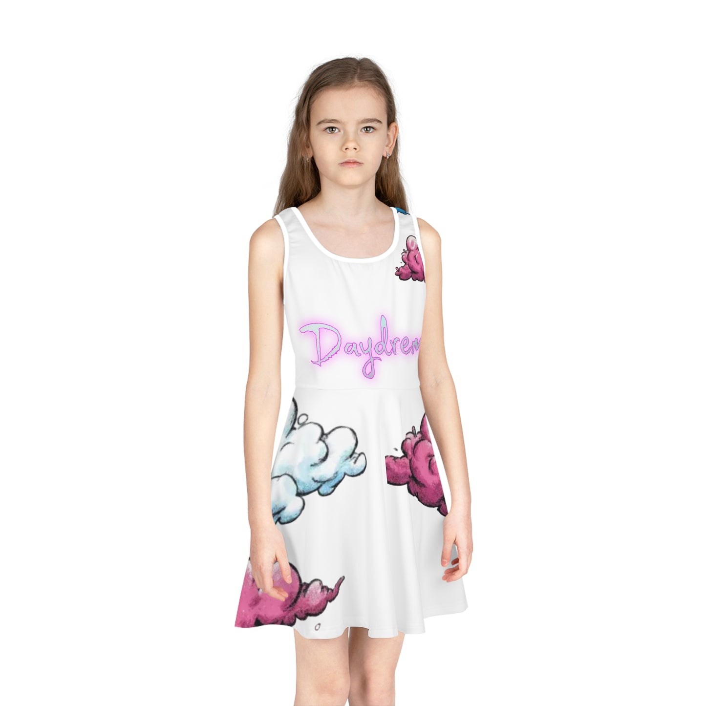 Daydream Clouds Sundress — Girls' Sleeveless Twirl Dress