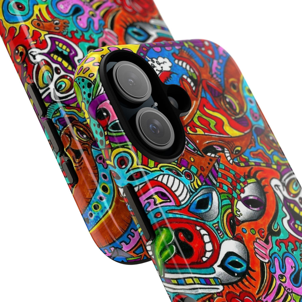 Psychedelic Art Phone Case – Colorful Abstract Doodle Protective Cover