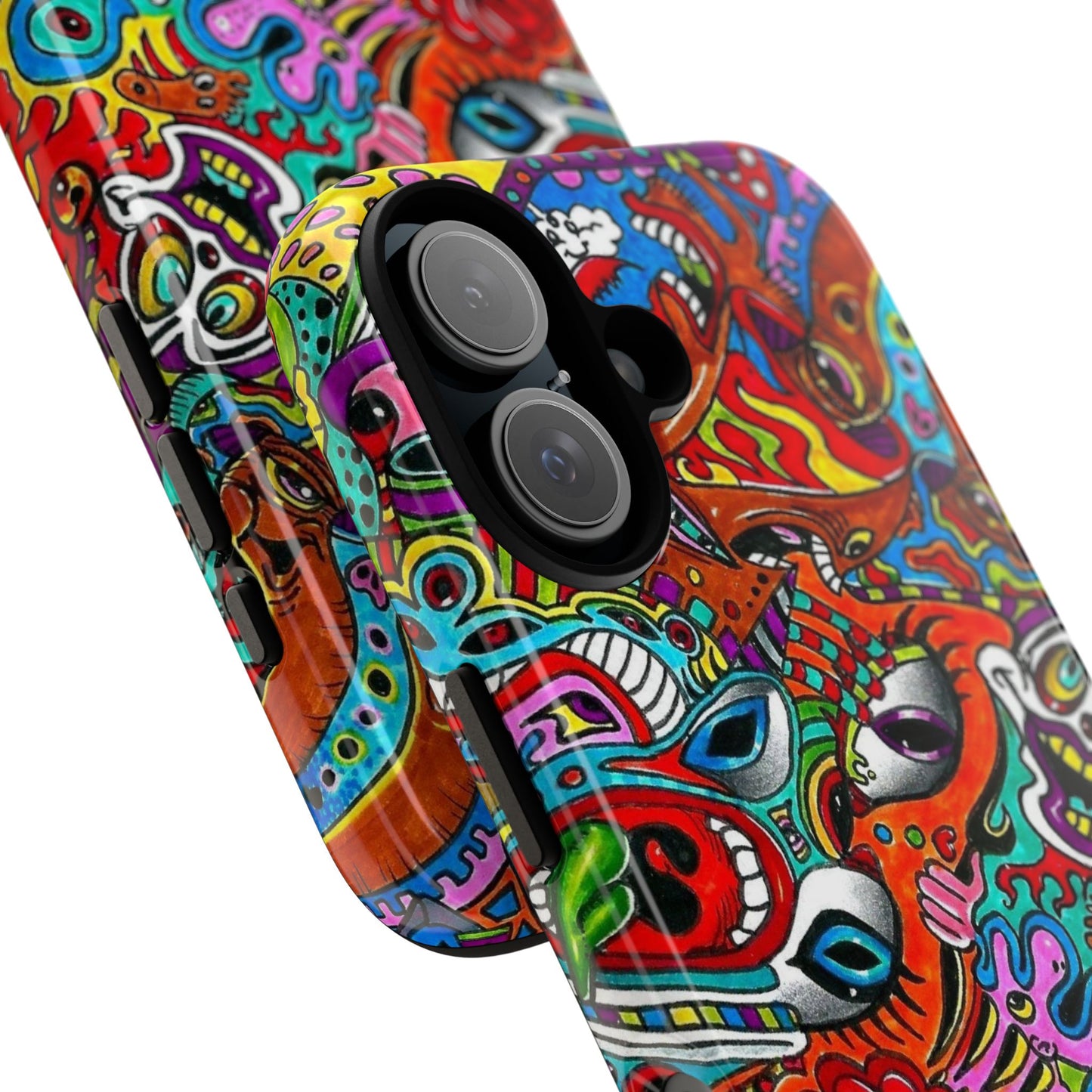 Psychedelic Art Phone Case – Colorful Abstract Doodle Protective Cover