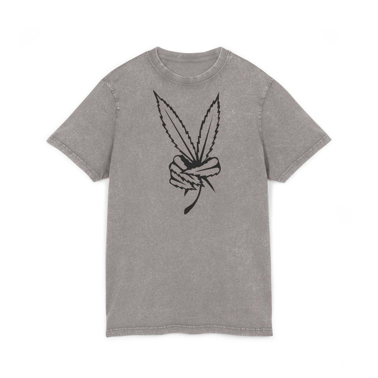 Acid Washed Round Neck Tee