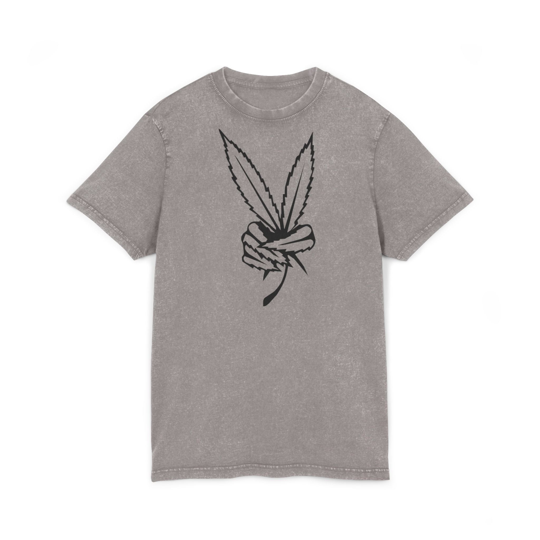 Acid Washed Round Neck Tee