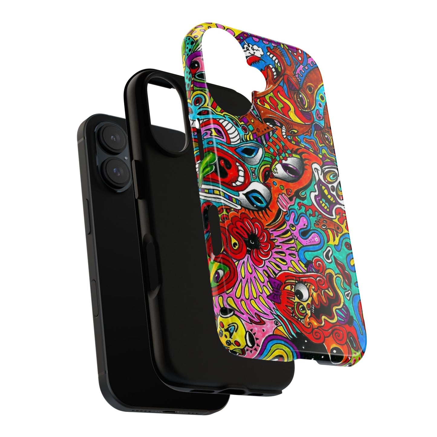 Psychedelic Art Phone Case – Colorful Abstract Doodle Protective Cover