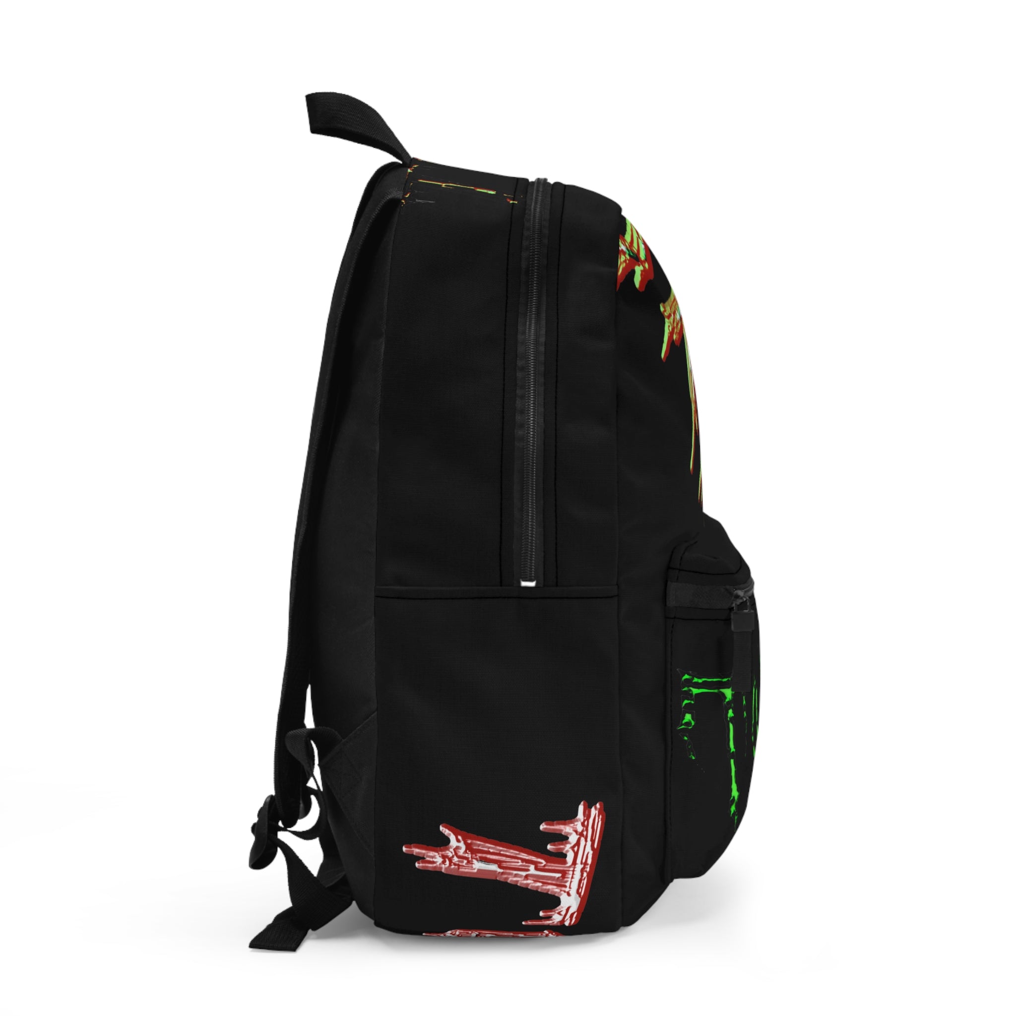 Toxic Graphic Backpack — Glitch Goth Streetwear Bag