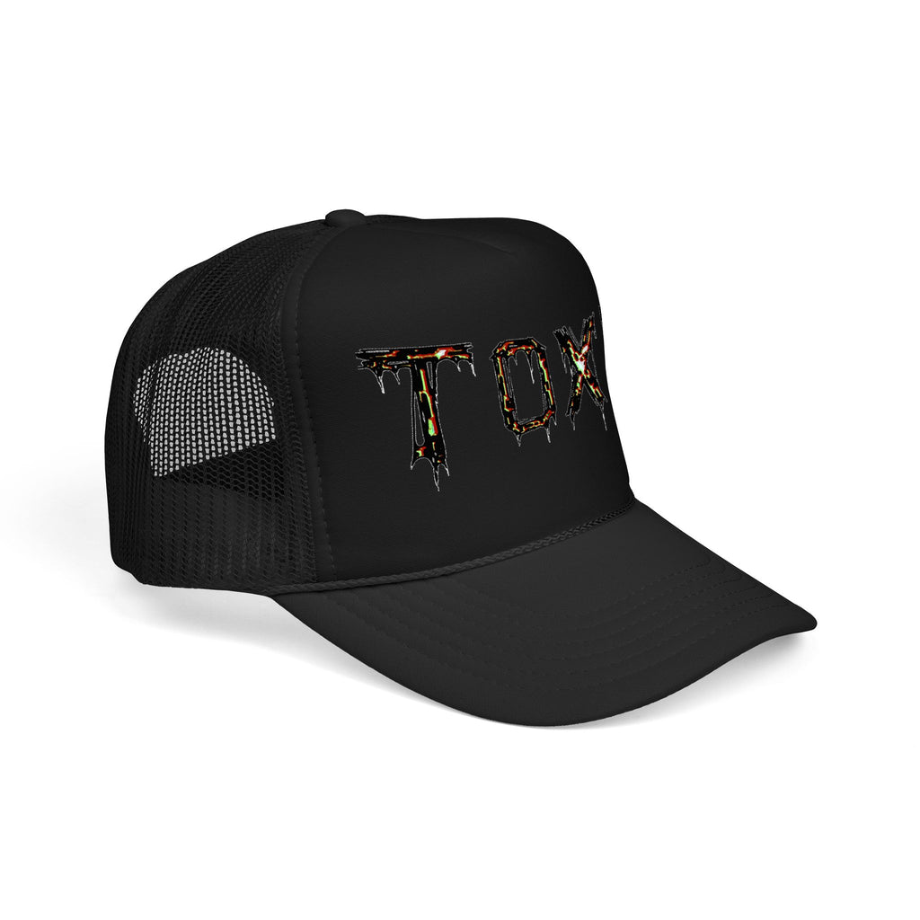 TOXIK Trucker Hat — Distressed Grunge Foam Mesh Cap