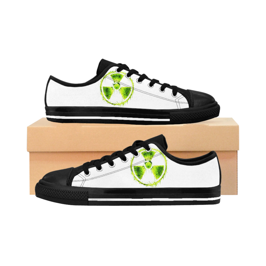 Lime Slice Low-Top Sneakers — Casual Men’s Shoes with Citrus Watercolor Design