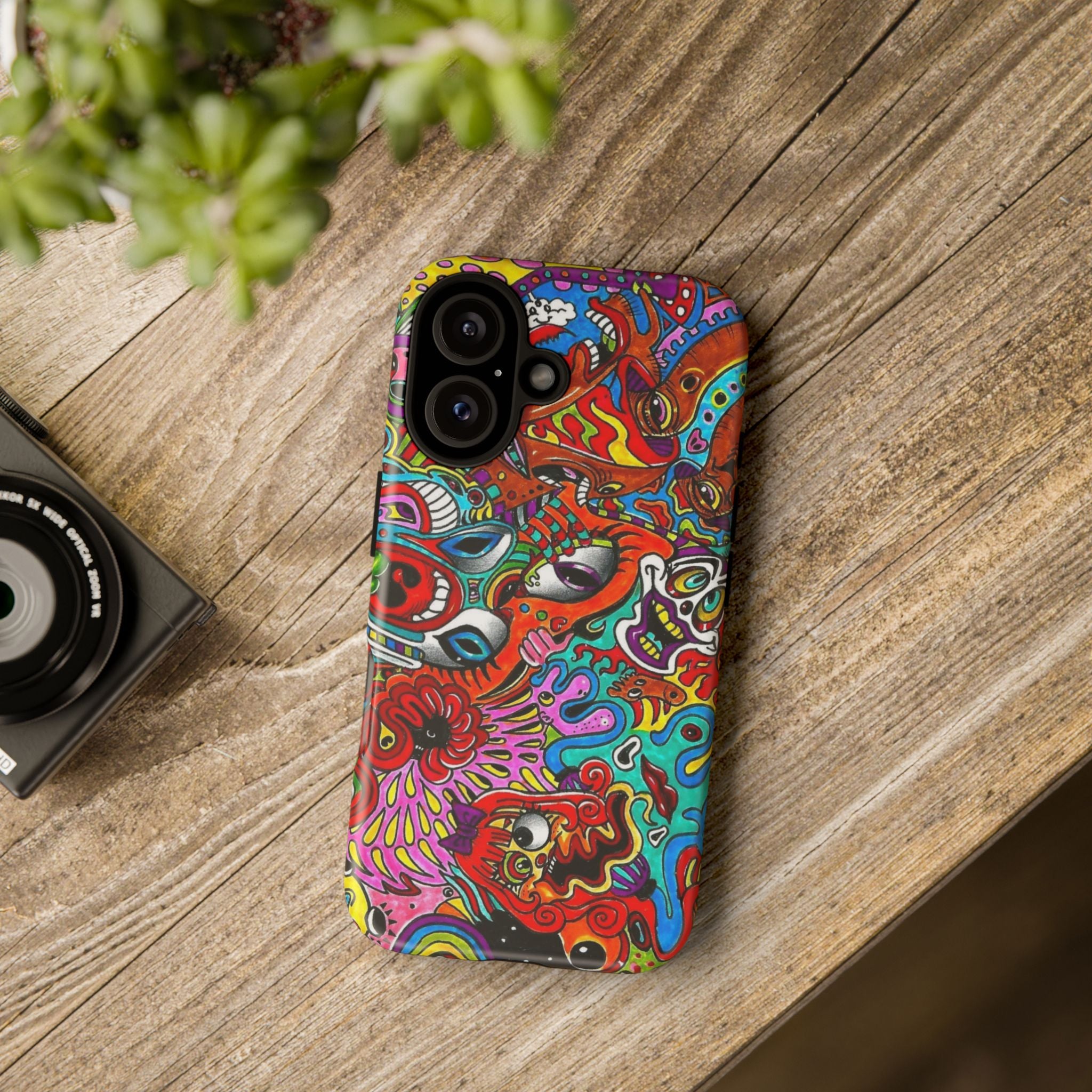 Psychedelic Art Phone Case – Colorful Abstract Doodle Protective Cover