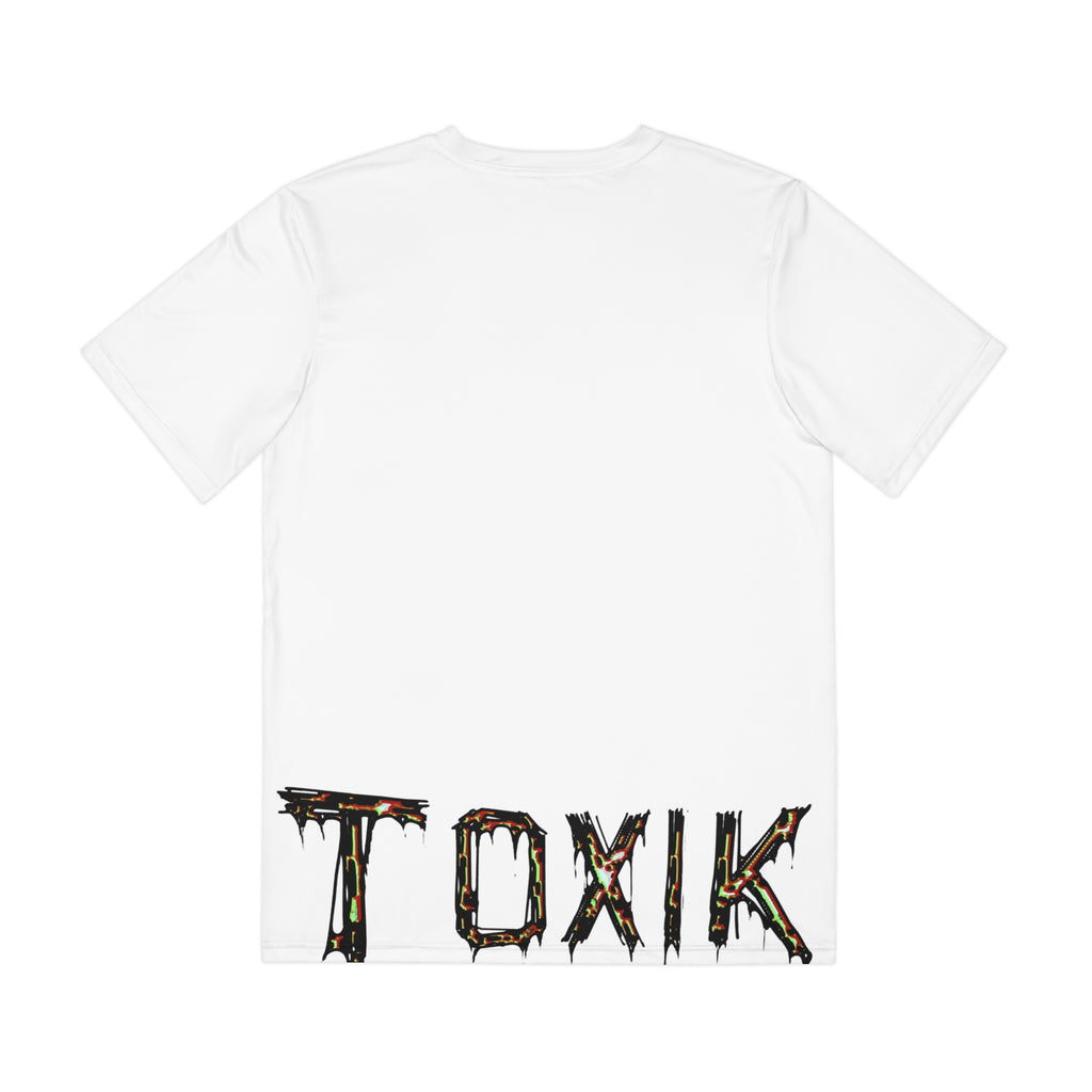 Toxic Graphic Tee — Green Grunge Logo Men's Polyester Shirt