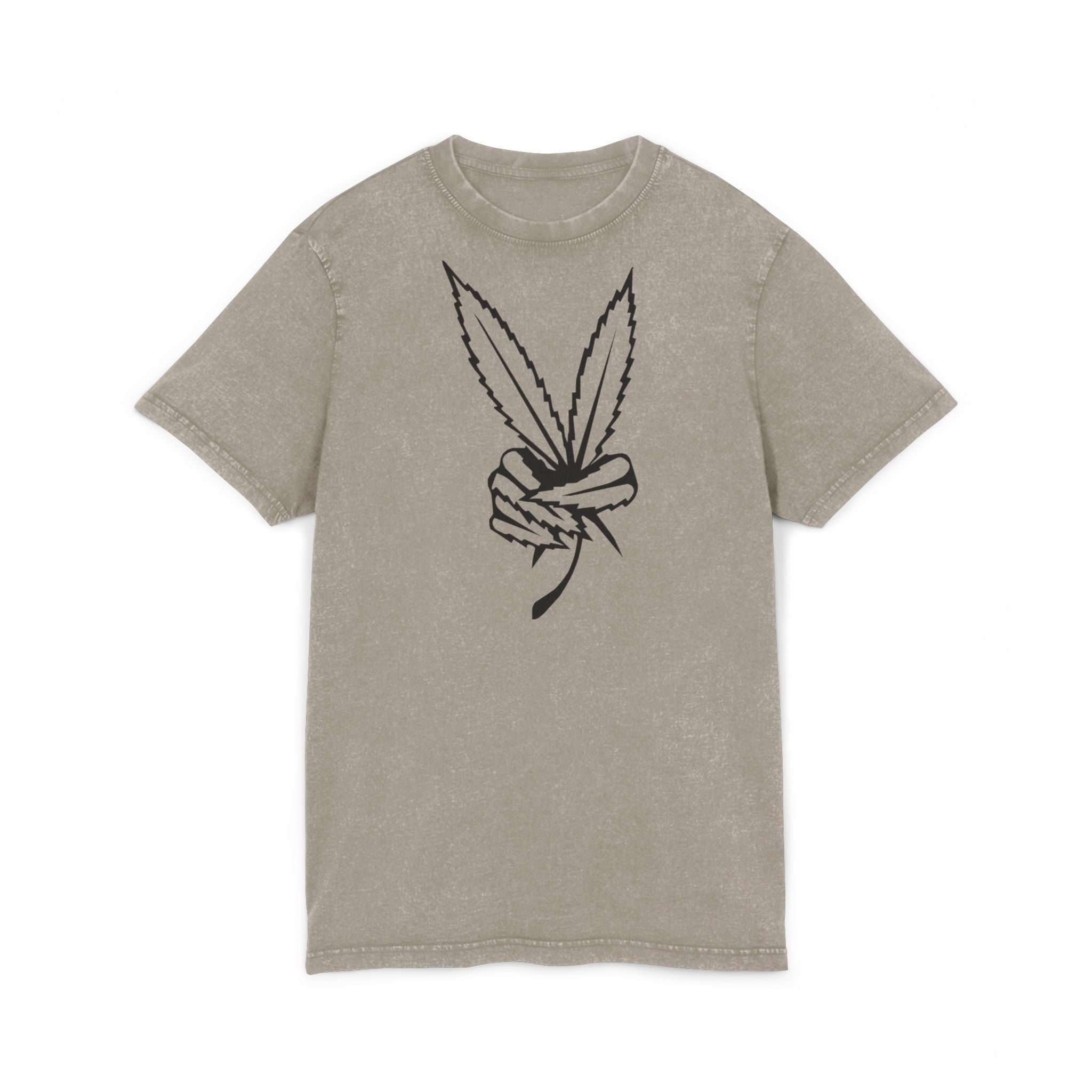 Acid Washed Round Neck Tee