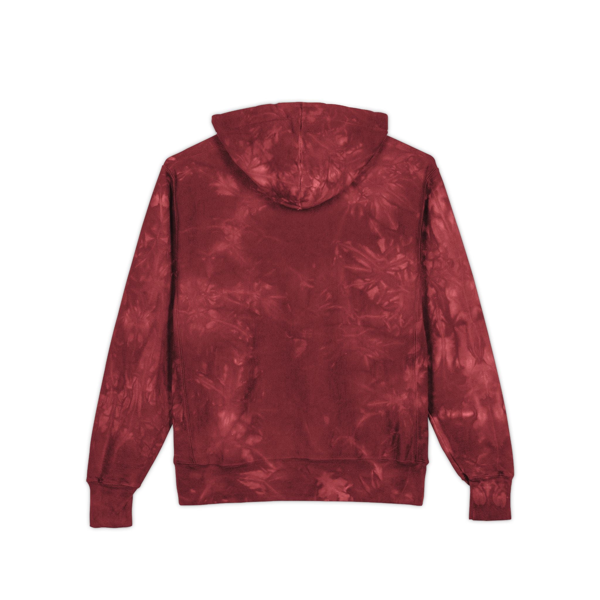 Tie-Dye Champion Hoodie — Embroidered Logo Pullover