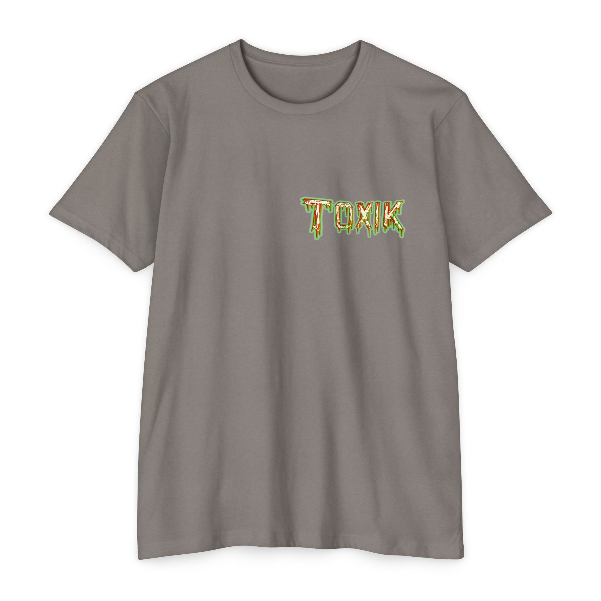 TOXIK Skull & Cannabis Graphic T‑Shirt — Neon Psychedelic Streetwear
