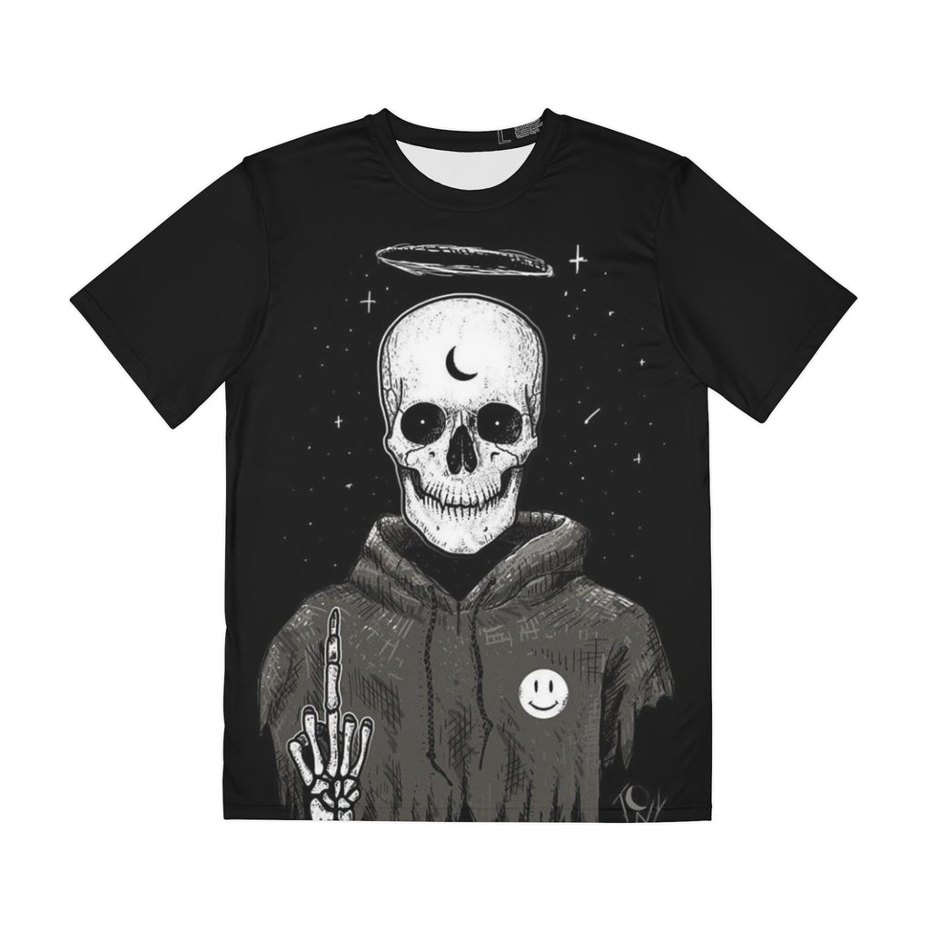 Skull Halo Tee – Gothic Skeleton Graphic Men's Shirt