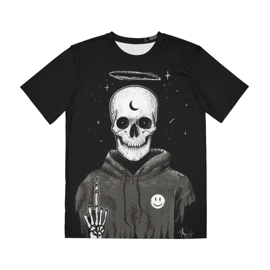 Skull Halo Tee – Gothic Skeleton Graphic Men's Shirt