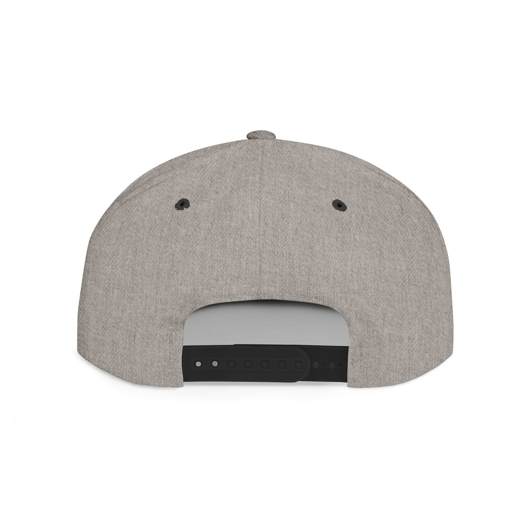 Flat Bill Snapback Hat — Green Drip Gothic Logo Embroidered Cap
