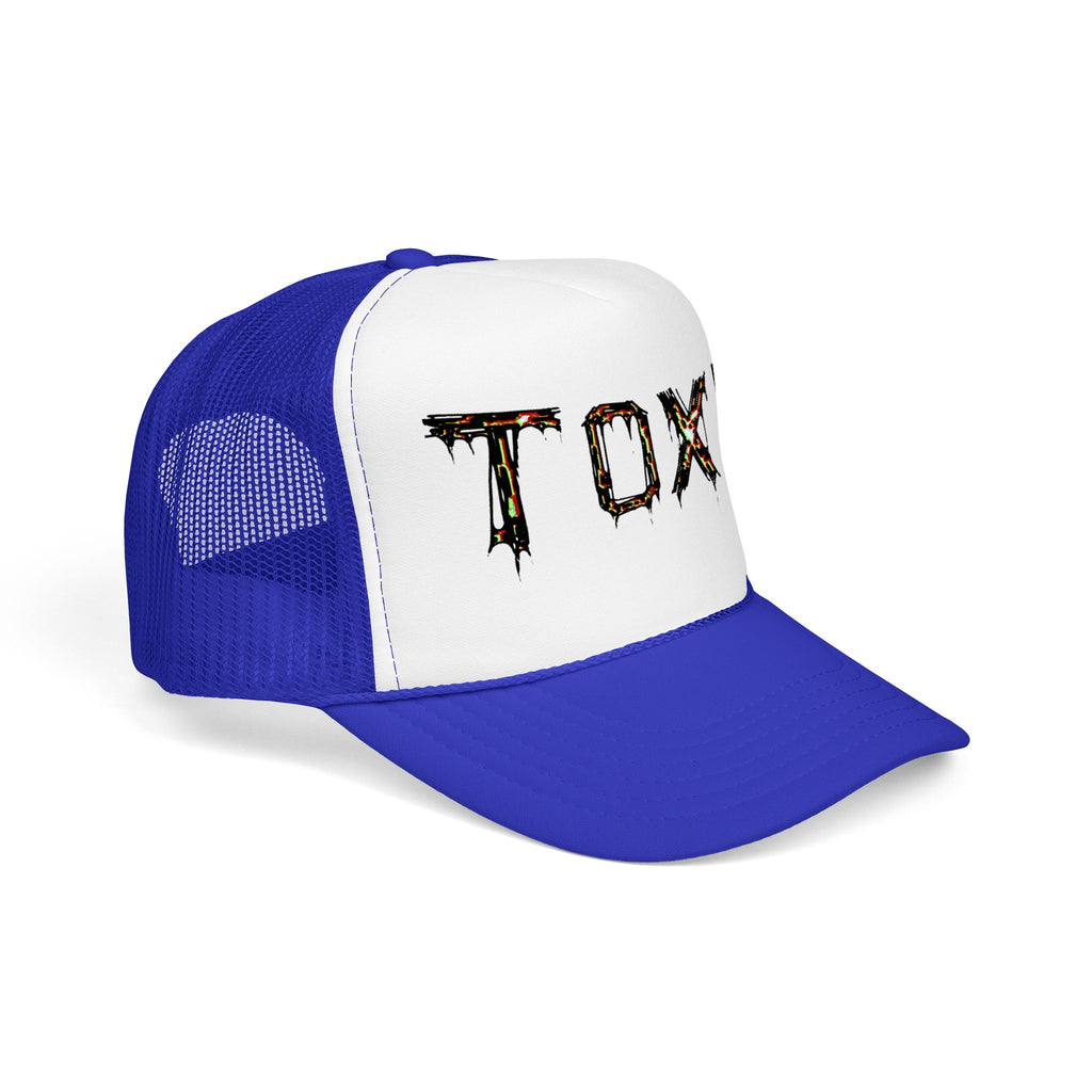 TOXIK Trucker Hat — Distressed Grunge Foam Mesh Cap