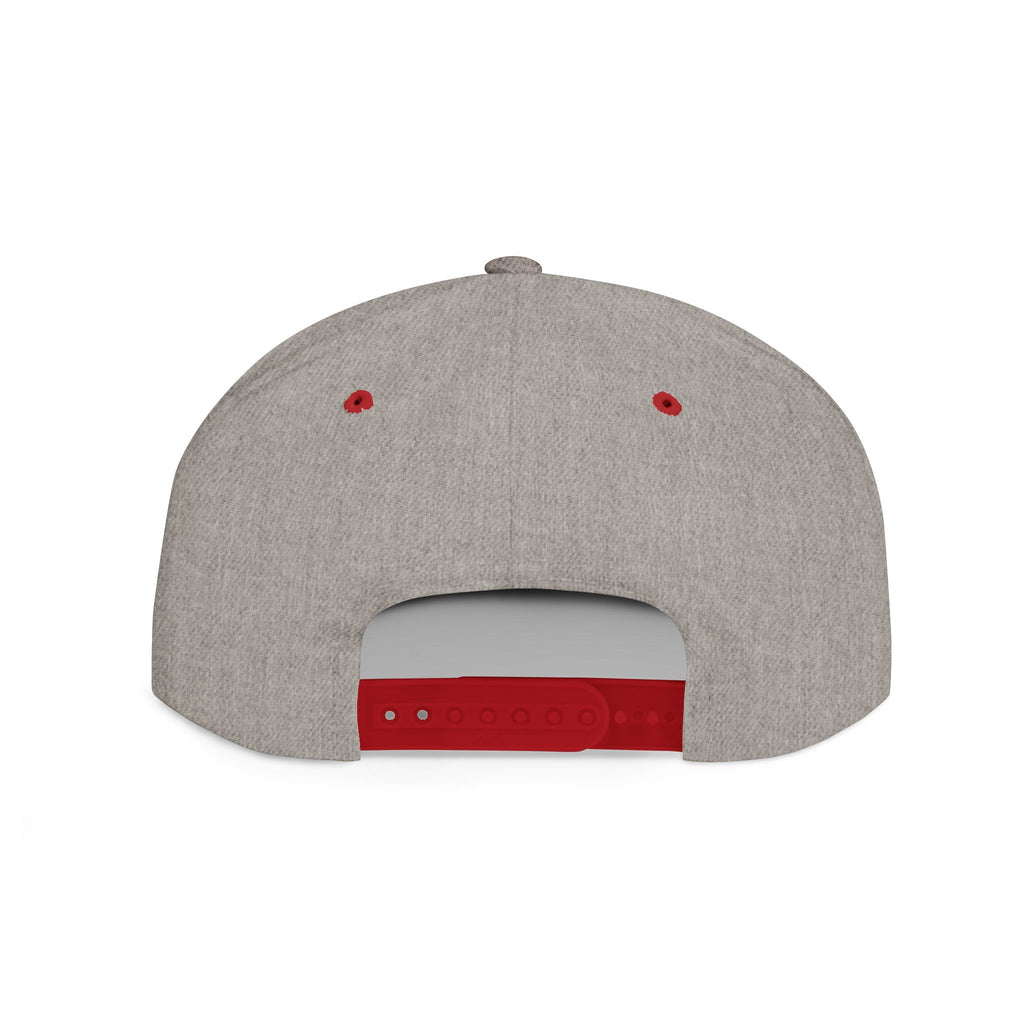 Flat Bill Snapback Hat — Green Drip Gothic Logo Embroidered Cap