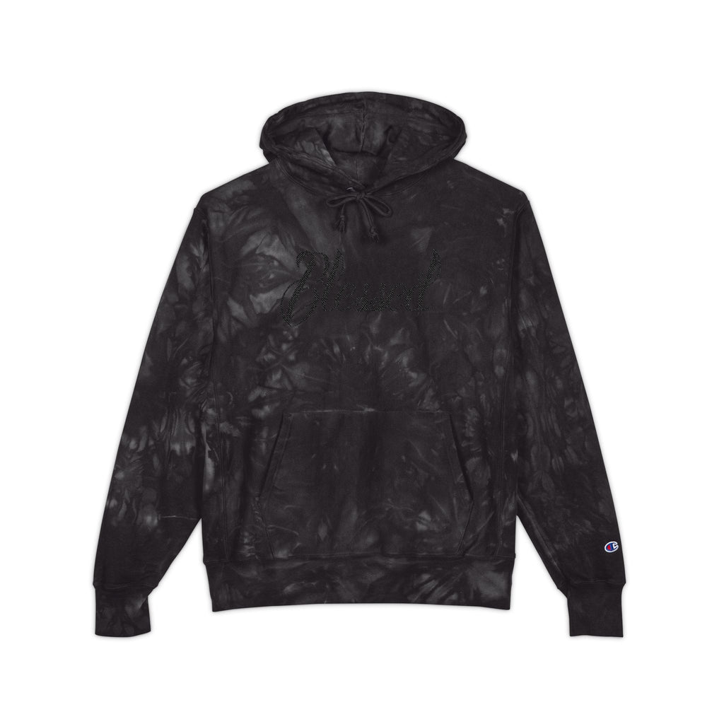 Tie-Dye Champion Hoodie — Embroidered Logo Pullover
