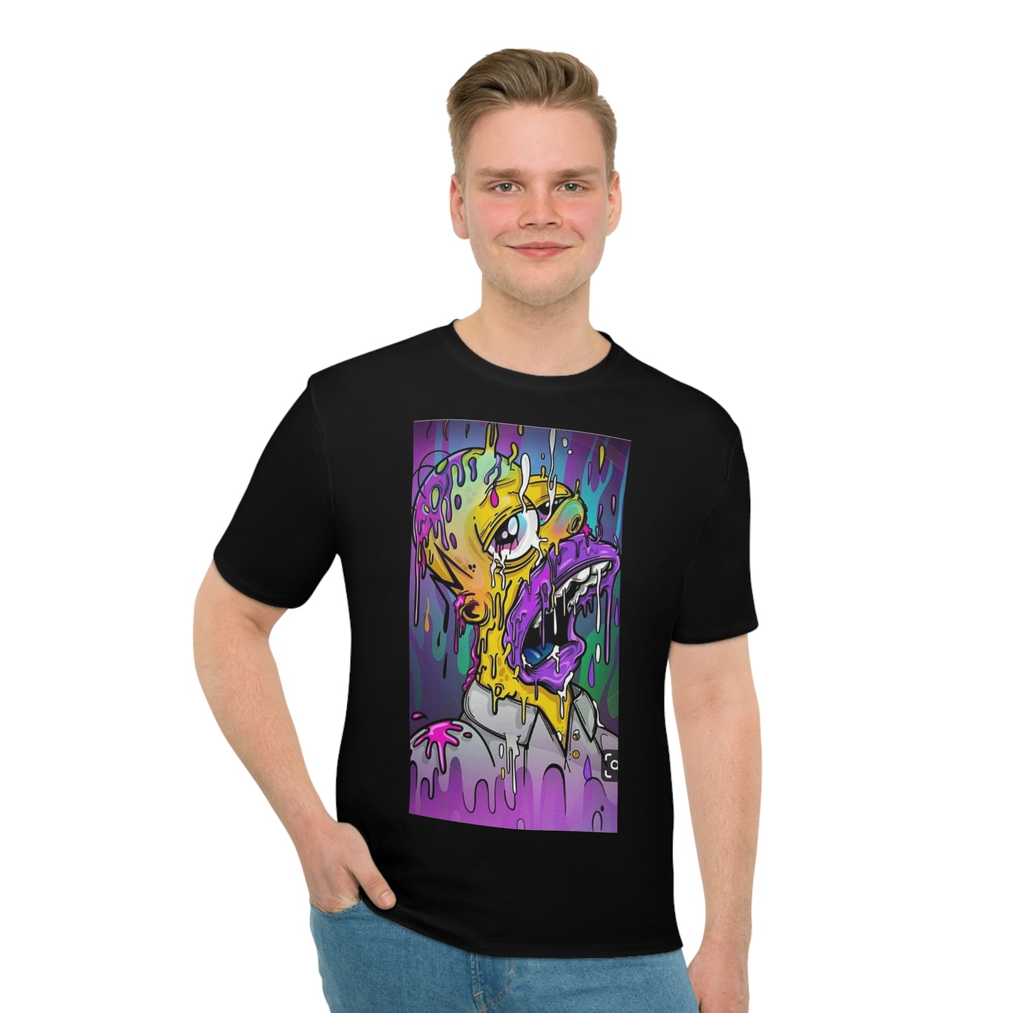 Melting Monster Graphic T‑Shirt — Neon Drip Horror Art Tee