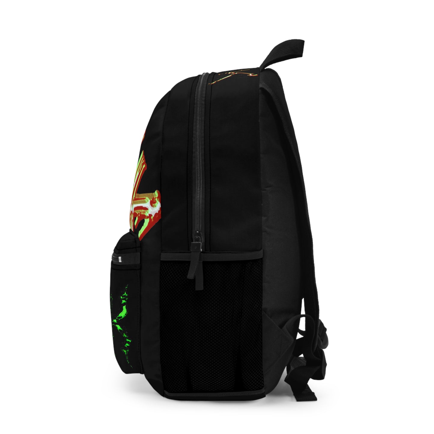 Toxic Graphic Backpack — Glitch Goth Streetwear Bag