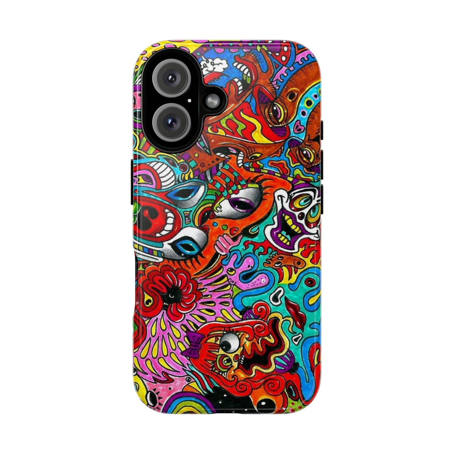Psychedelic Art Phone Case – Colorful Abstract Doodle Protective Cover