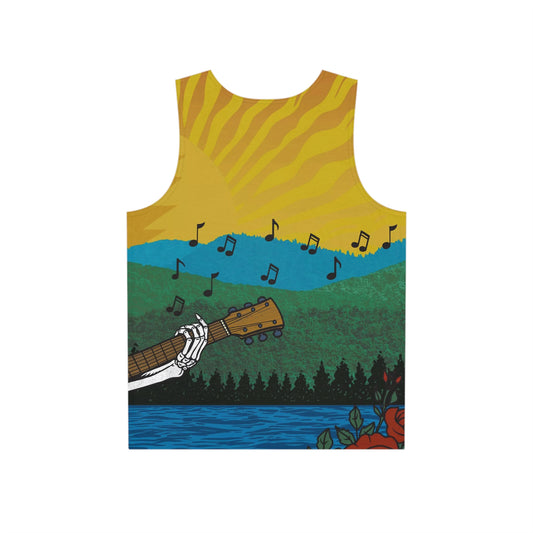 Men's Tank — Acoustic Skeleton Guitar Beach Tank Top
