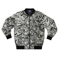 Doodle Skull All-Over Print Bomber Jacket